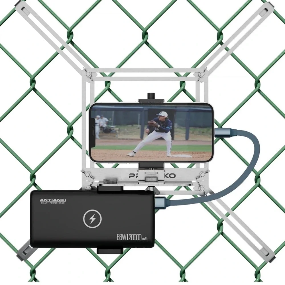 Proanko Cell Phone Fence Mount Holder - Baseball Softball‎ Video Recording Stand